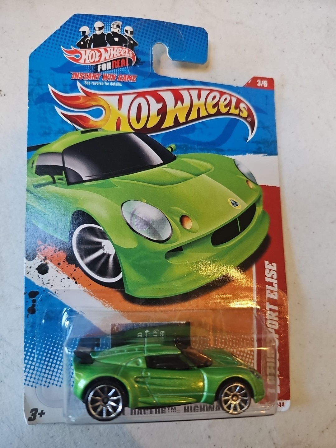 Hot Wheels Lotus Sport Elise Thrill Racers Highway 2011 - T9896 NRFP Green 1:64