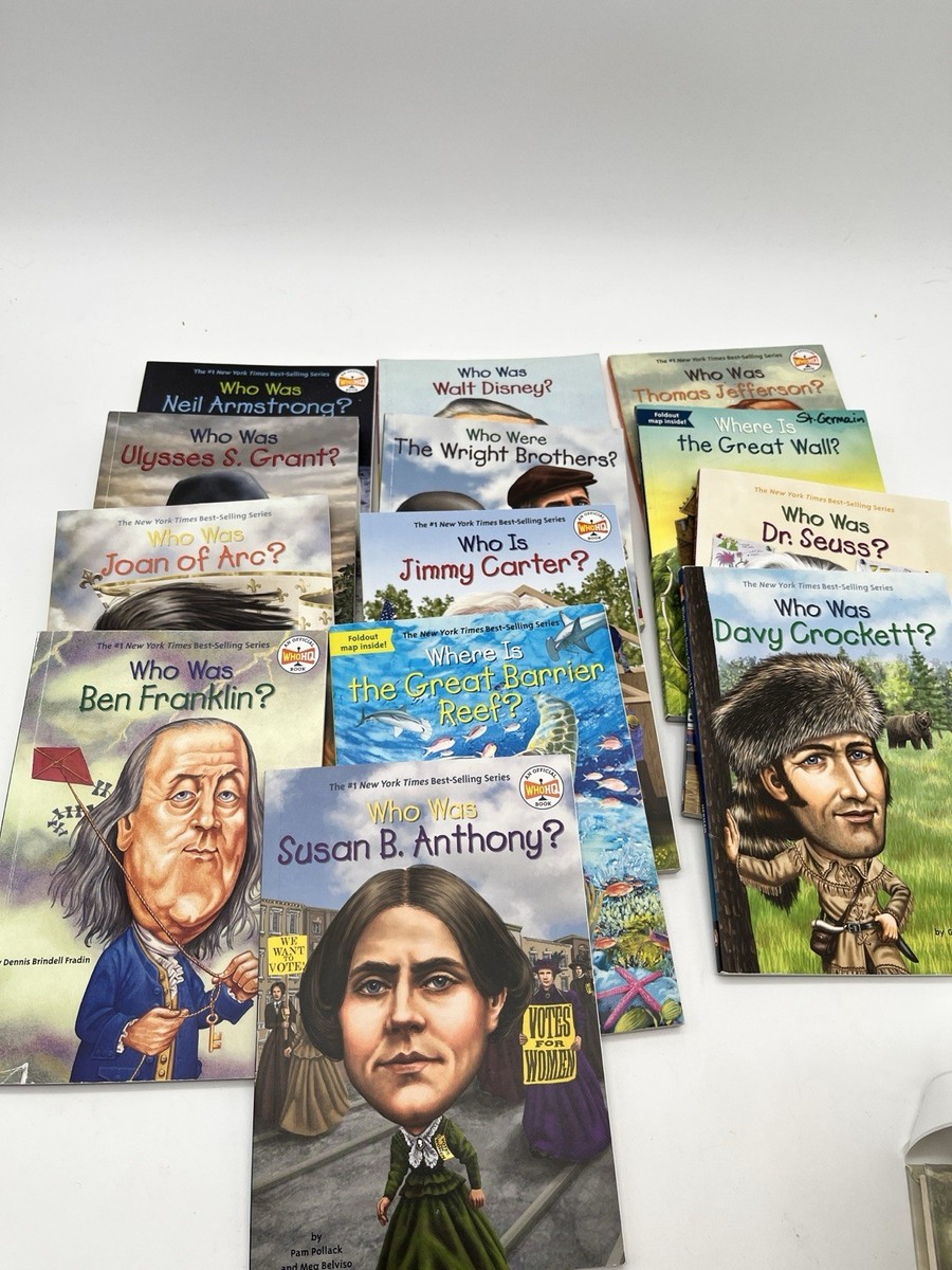 Who HQ Book Lot 13 Kids Biographies Who Was- Where Is Series Mixed
