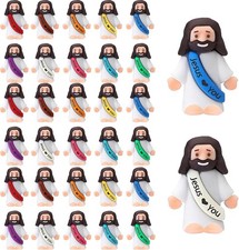 30PCS Little Jesus Figures, Mini Jesus Figurines in Bulk, Multicolor Tiny Jesus