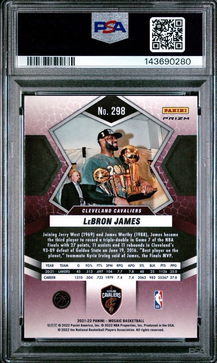 2021-22 Panini Mosaic - Finals MVPs LeBron James #298 Green Mosaic