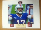 Signed Josh Allen 8x10 color photo matted to 11x14 w/coa