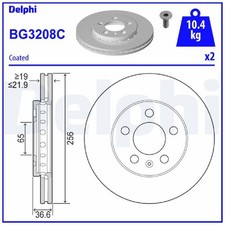 2x Bremsscheibe vorne für Audi A1 8X1 8XA A2 8Z0 A3 8L1 | 26238415