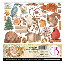 Ciao Bella INTO THE WILD 6x6 Paper Pad for Fussy Cut 24/pkg Forest Animals