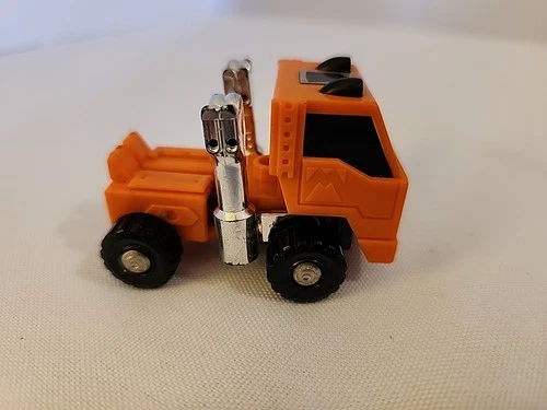 Vintage G1 Transformers Huffer Minibot Orange Semi Truck