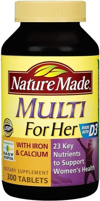 Nature Made, Multi Vitamins for Her with Iron and Calcium 23 Key... 