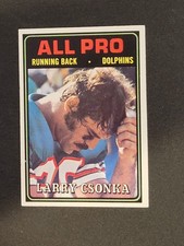 1974 Topps Larry Csonka All-Pro Miami Dolphins HOF Vintage NFL Card NM-EX