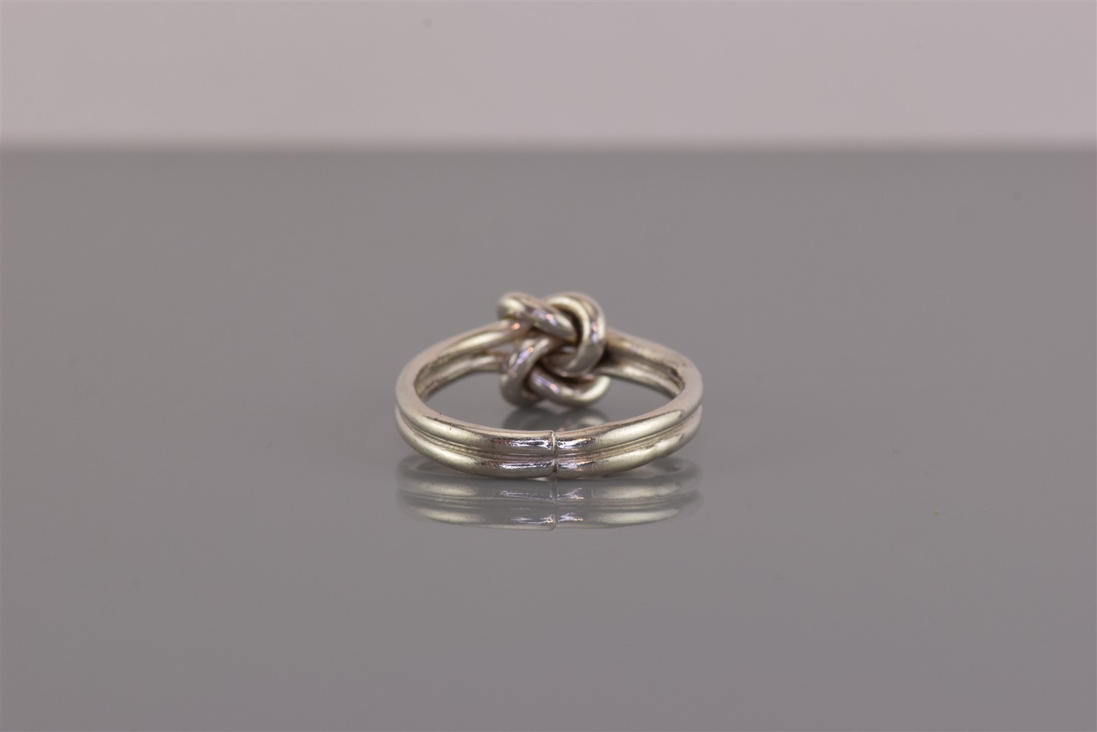 Sterling Silver Knotted Double Solid Band Ring 92… - image 4