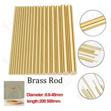 Solid Round Brass Bar Thin Coppe Rod Diameter 0.8/1/1.2/1.3/1.5/1.6/1.8/2-40mm