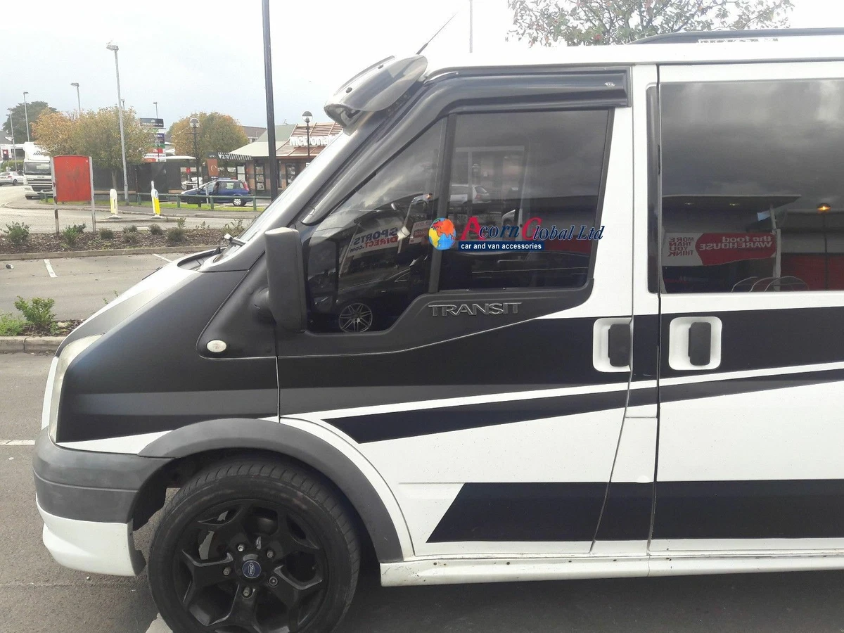 FORD TRANSIT WIND DEFLECTOR RAIN SMOKE MK6 MK7 2000 to 2014 2