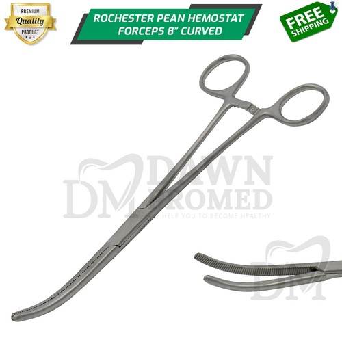 Hemostat forceps 8" Curved Rochester Pean Forceps Locking Clamps German ...