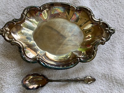 Vintage International Deep Silver2 Piece Set Some Solid Silver Inlaid Origin Box