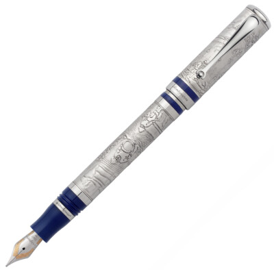 Montegrappa 1849 E-W ''California Gold Rush'' Silver Fountain Pen # 2/490 Sealed