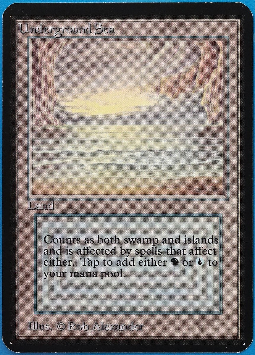 MTG under ground sea デュアルランド Underground Sea - Revised Edition - Magic: The Gathering