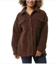 32 Degrees Shirt Jacket Women's Fleece Soft Brown XL/XXL New