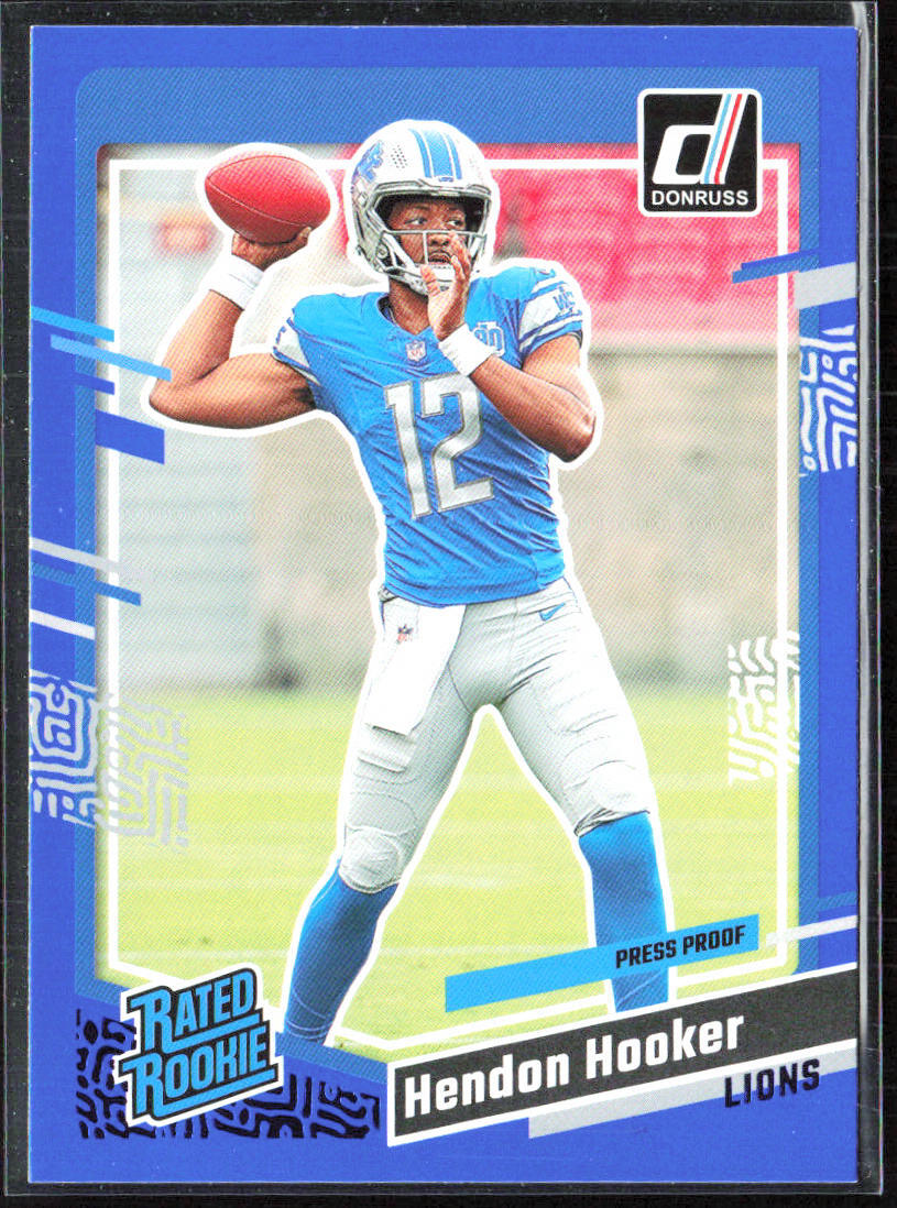 2023 Donruss #329 Hendon Hooker Press Proof Blue