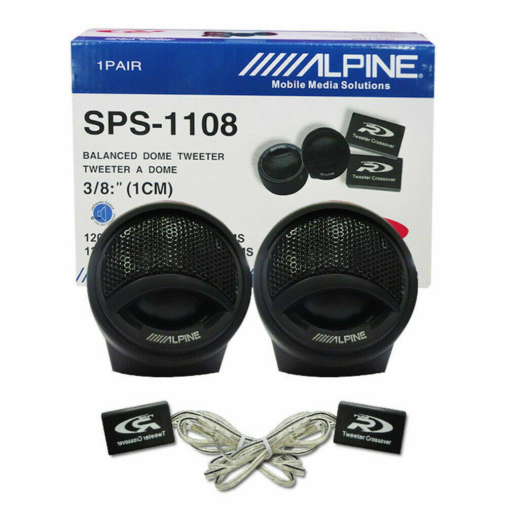 3/8'' Alpine SPR-1108 Car Speaker Systems Soft Dome Balanced