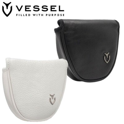 VESSEL Putter Cover Genuine Leather PC HC2217-02 White Free Size