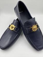 Versace Medusa Blue Loafers Size 42 Floor Sample 