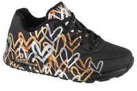 Sneaker Damen, Skechers Uno-Metallic Love, Schwarz