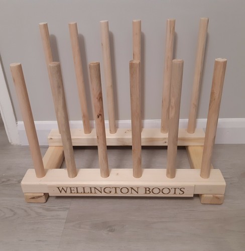 wooden stand storage wellis welly rack 