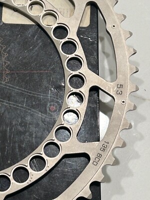 Campagnolo Aluminium Occasion Plateau 53 Dents Campagnolo BCD 135 - Aluminium Gris, Occasion Pour Vélo De Route Plateau Vélo Route Bcd 135