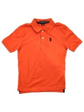 U.S. Polo Assn. Boys Orange Collared Polo Short Sleeve T-Shirt Polo Shirt