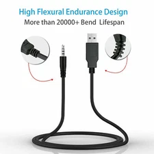 3.5mm Car AUX Audio Plug Jack Male to USB 2.0 Male Cord Converter Adapter Cable