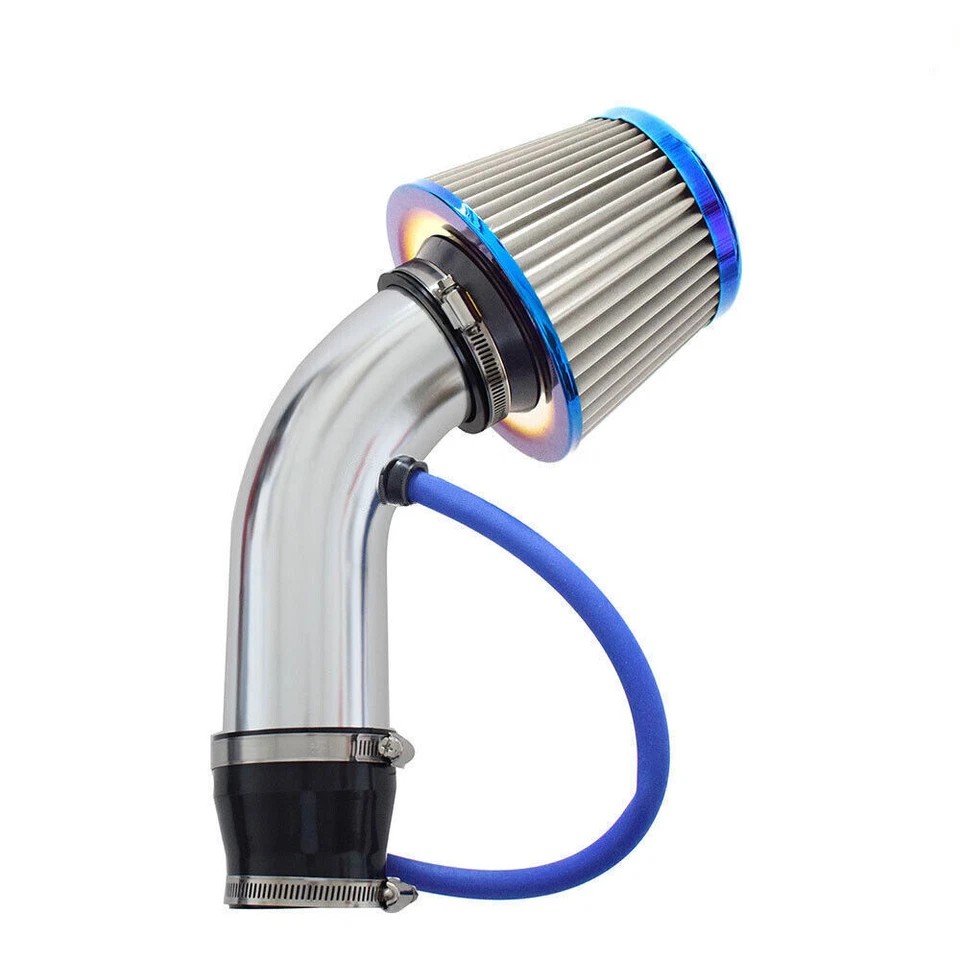 1PC ALUMINUM ALLOY CAR PIPE TURBO INDUCTION PIPE COLD AIR INTAKE FILTER AUTO KIT Foto 2 de 4