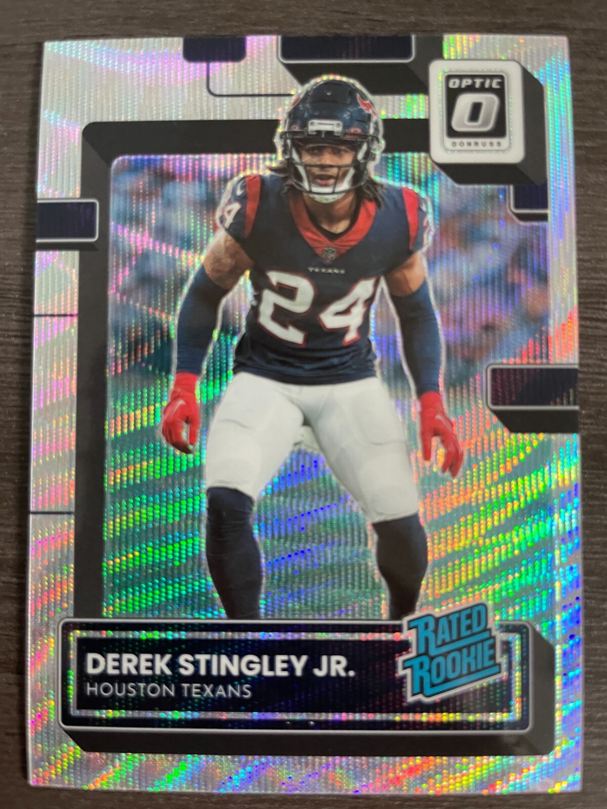 2022 Panini Donruss Optic Derek Stingley Jr #244 Rated Rookie RC Wave Prizm /300