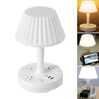 Socket Table Lamp Power Strip， AC Outlets+USB Charging Ports, Multiple Fu