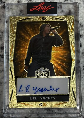 #ad #ad Lil Yachty 2023 Leaf Metal Pop Century Super Prismatic Gold Rap Autograph 1 1 $199.99