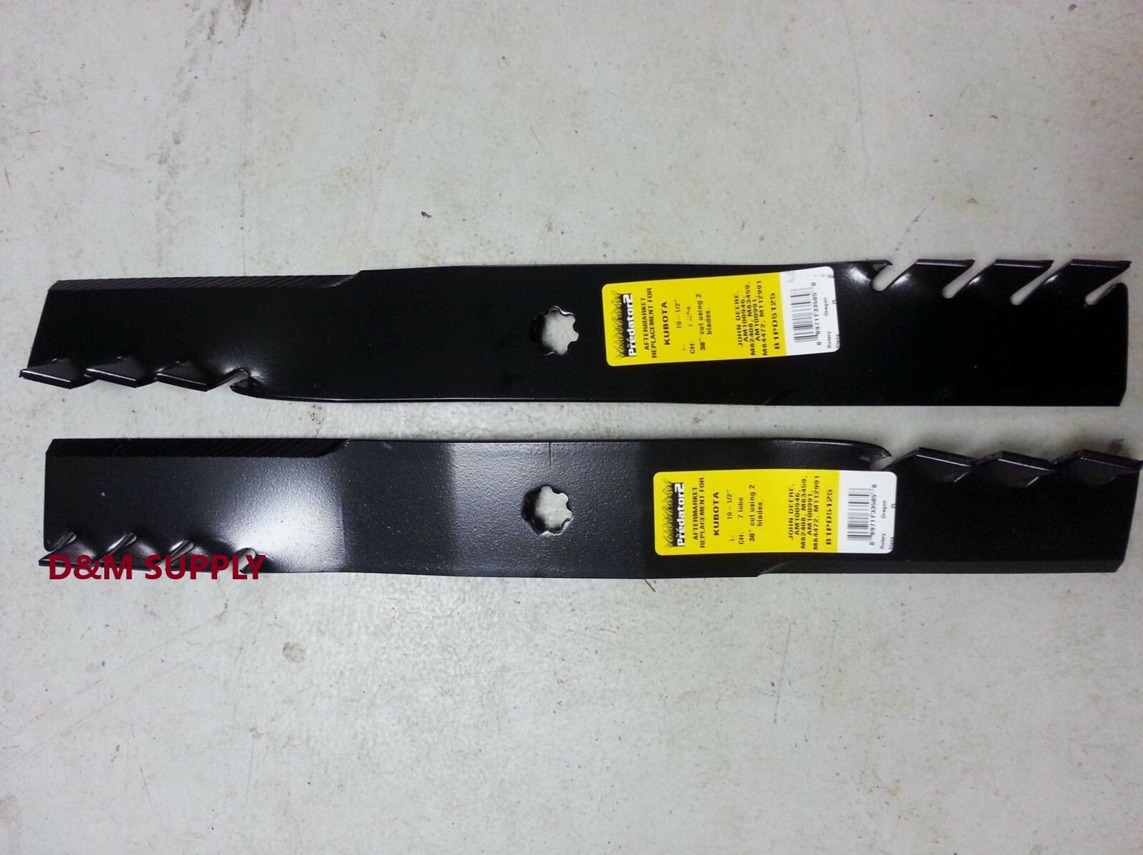 Set of 238" Mulching Predator Blades to fit John Deere AM100946