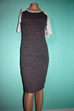 NWT LuLaRoe Julia Women's Bodycon Dress XS Gray White