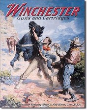 WINCHESTER - Spooked Horse Tin Sign rifle cowboy western rifles USA MADE