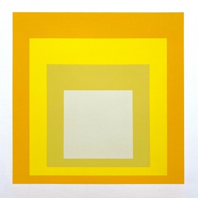 JOSEF ALBERS RARE 1982 MODERNIST FINE ART SERIGRAPH PRINT 