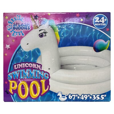 Splash Buddies Inflatable Unicorn Kids Pool