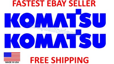 for Komatsu White Decal Sticker Excavator Forklift Loader CHOOSE SIZE-SHIPS FAST