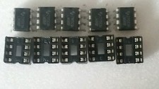 5 Pieces of Ti LM393 Dual Differential Comparators DIP-8 & sockets. US seller...
