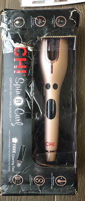CHI Spin N Curl 1'' Curling Iron Healthy & Shiny Curls ROSE GOLD /Damaged box