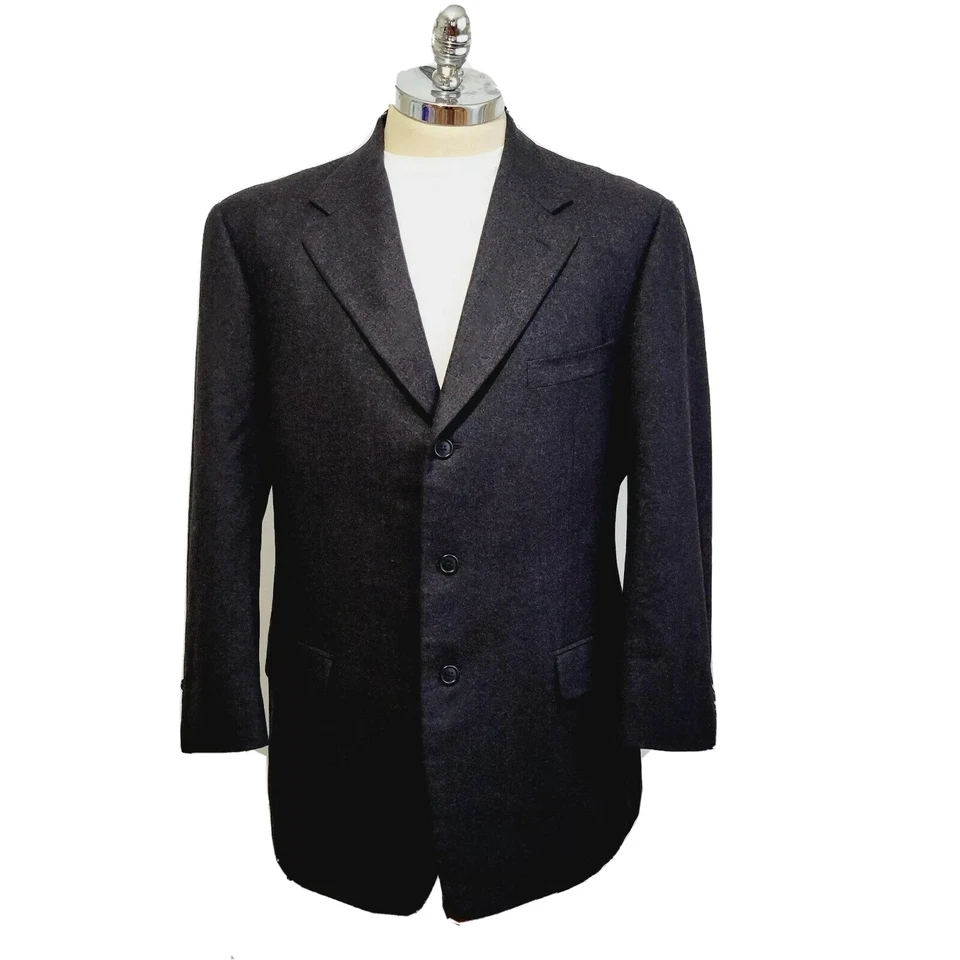 Chaqueta Blazer Abrigo Deportivo A Medida Loro Piana Para Hombres Super 110's Lana EE. UU. Talla 46L Foto 3 de 4