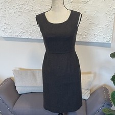 Banana Republic Sheath Brown Dress Wool Blend Size 2 Sleeveless Career NEW NWT
