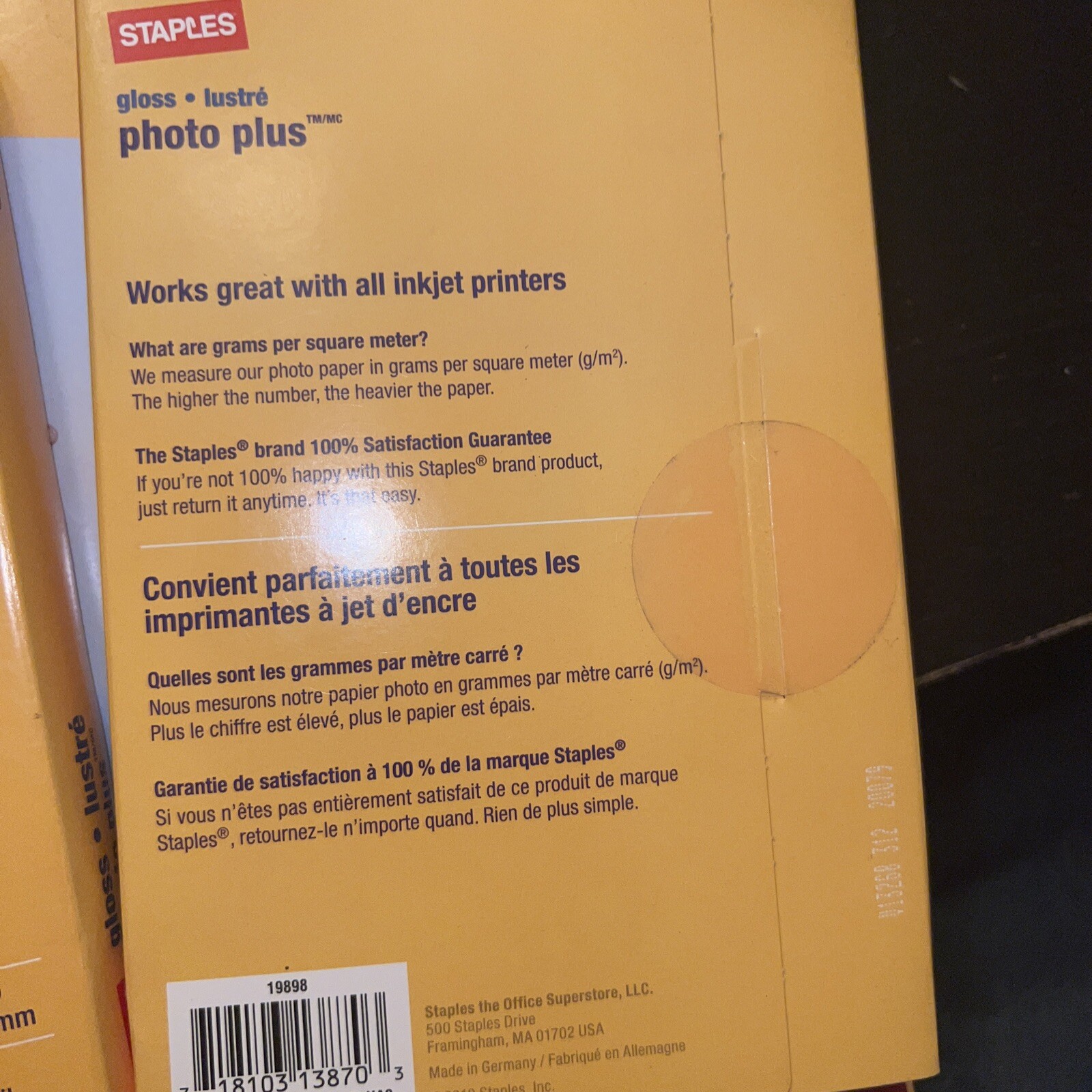 Staples Photo Supreme Matte Paper 8 1/2" x 11" 19895 Plus 120 Sheets
