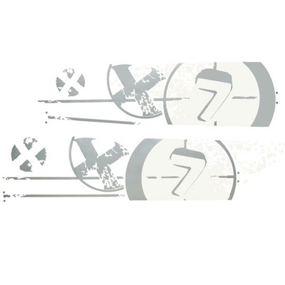 MasterCraft Boat Graphic Decals 750221 | X-7 Glacier White Gray (2 PC)