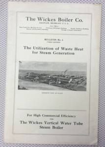 WICKES BOILER CO Utilization of Waste Heat for Steam Generation Manual, Michigan