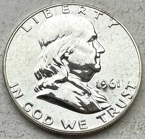 1961 Proof Franklin Half Dollar 90% Silver-INV#8497