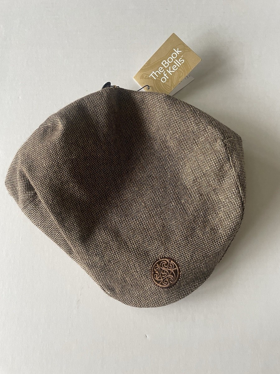 New Patrick Francis Ireland Brown Tweed Flat Cap Newsboy Hat