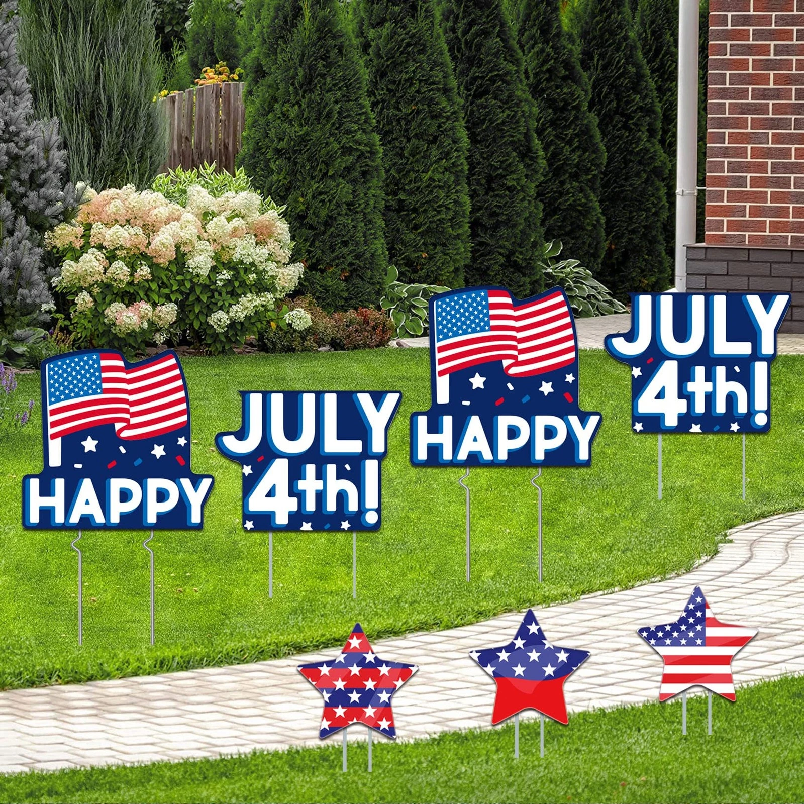 Outdoor Yard Sign Decoration - Memorial Day & 4th of July