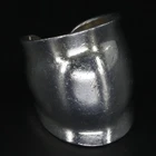 VTG Sterling Silver MEXICO Modern Solid Dome Statement Cuff Ring Size 7.5 - 11g