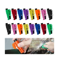16Pcs Car Window Breaker Key Chains, Portable 3 in 1 Glass Breaker/Seat Belt ...