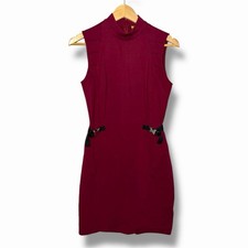 Versace Jeans Red Sleeveless Buckle Bodycon Dress Size 6 / IT 42 